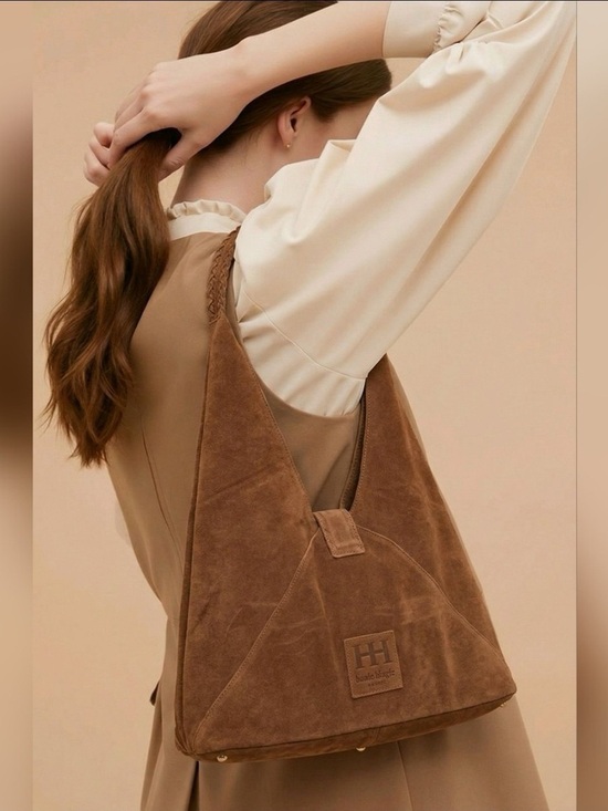 Haute Hippie Handbags - Haute Hippie Brown Suede Shoulder Bag
